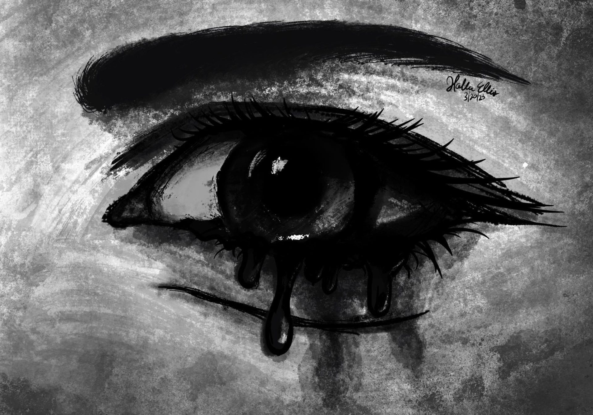 Digital Art: Dripping Eye